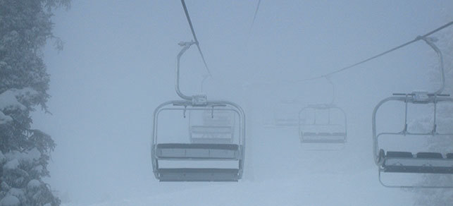 Snowy Chairlift